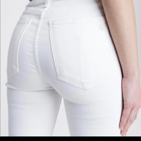 🥳HP🥳Rag & Bone White Super High Rise Jeans 23 - Picture 4 of 5